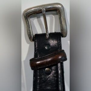 Resistol Brown Full Grain Leather Belt Silver Buckle 40/100 1.5in Casual Outdoor